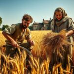 Cosechas en el feudalismo: cereales, viñedos, hortalizas de subsistencia